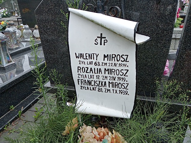 Franciszka MIROSZ Długa Kościelna - Grobonet - Wyszukiwarka osób pochowanych